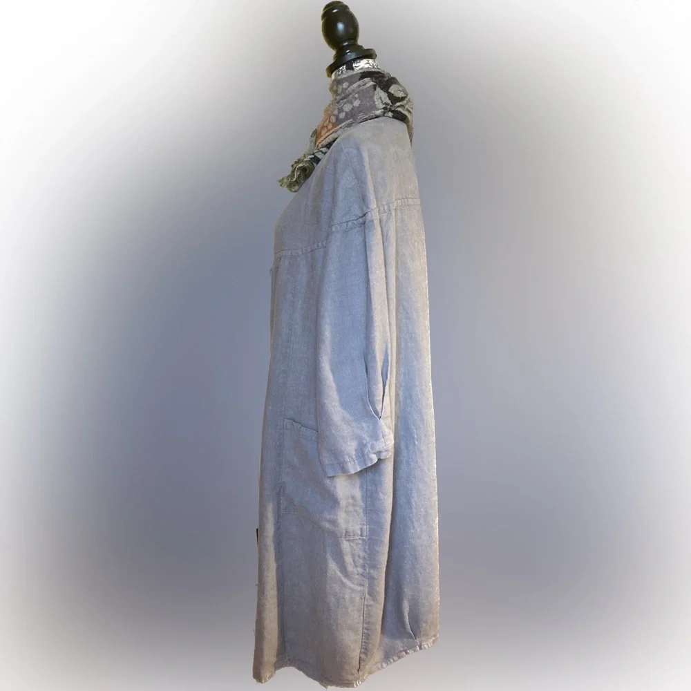 Long Linen Duster - Picture 3 of 10